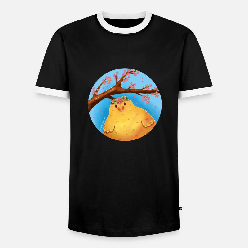 Spring chicks - Men's Ringer Shirt - black/white
