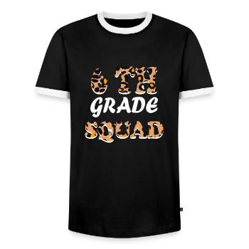 Cadeaux d’enseignants de 6e année pour les enseignants - T-shirt contrasté Homme - noir/blanc - Devant - AI Model Female 172 light (172cm) & AI Model Male 178 light (178cm)