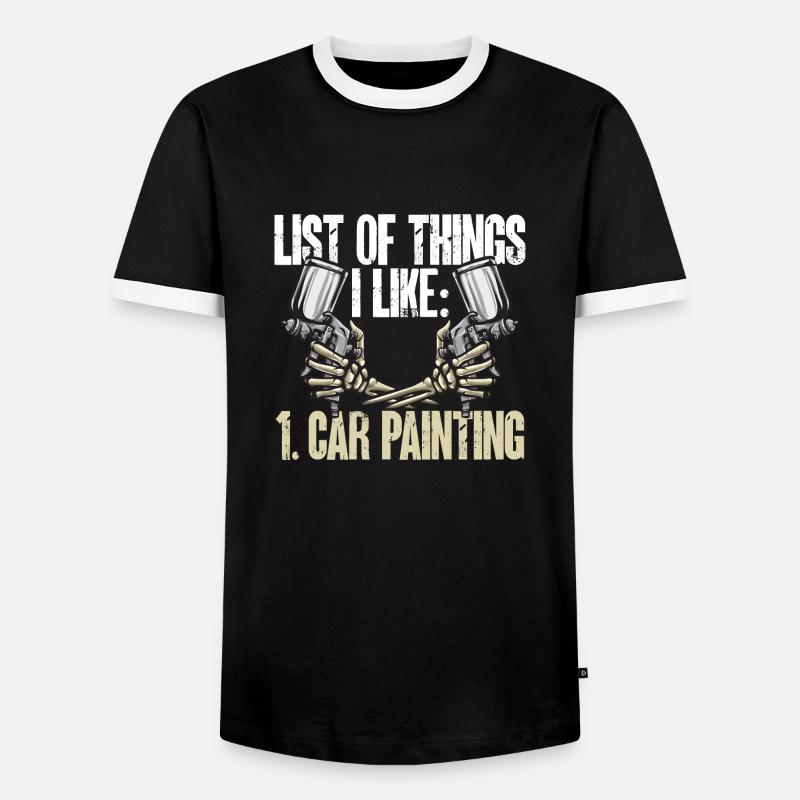 Body Painter Car Painter Painter - Men's Ringer Shirt - black/white