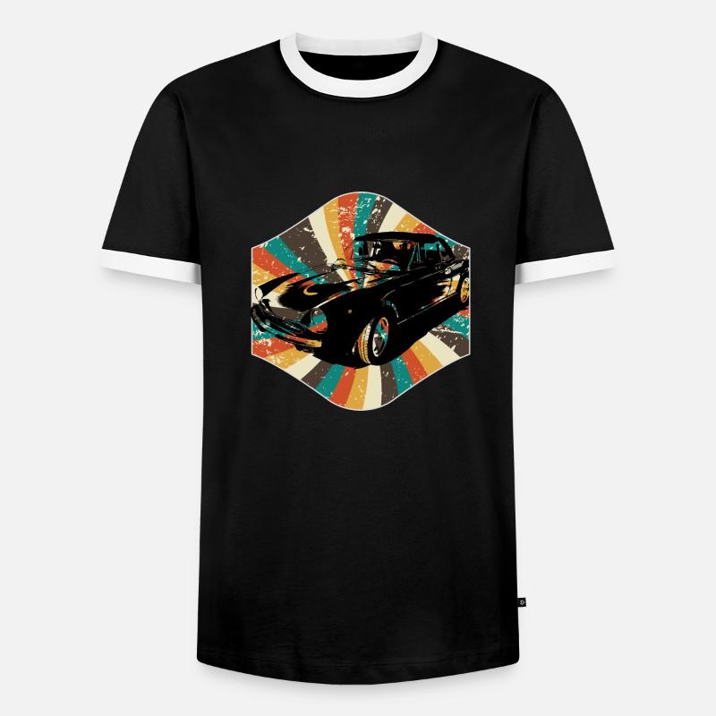 Oldtimer - Männer Kontrast-T-Shirt - Schwarz/Weiß