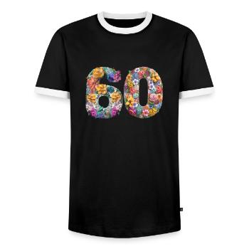 50. Geburtstag Vintage Retro Jahrgang 1973 Geburtstag - Männer Kontrast-T-Shirt - Schwarz/Weiß - Vorne - AI Model Female 172 light (172cm) & AI Model Male 178 light (178cm)