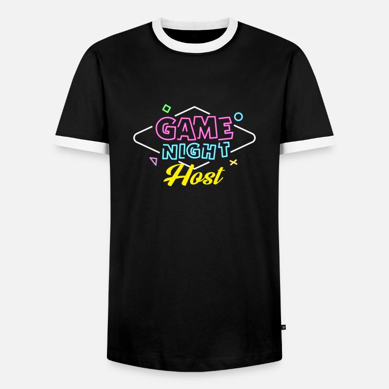 Gamenight Host - Männer Kontrast-T-Shirt - Schwarz/Weiß
