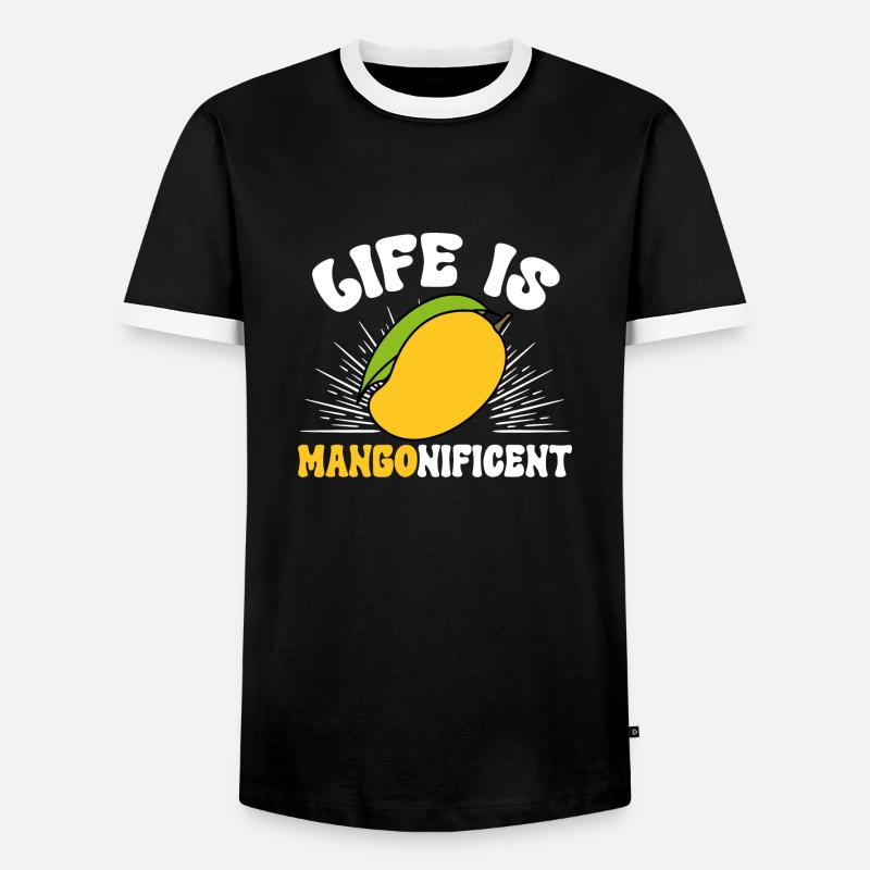 Mango Fruit Mango - Men's Ringer Shirt - black/white