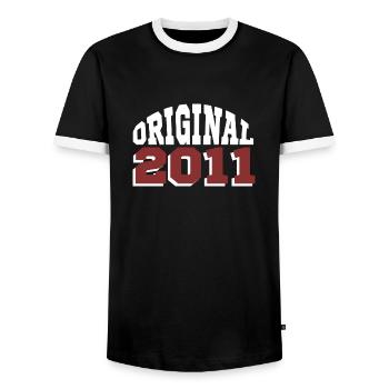 Original 2011 - T-shirt contrasté Homme - noir/blanc - Devant - AI Model Female 172 light (172cm) & AI Model Male 178 light (178cm)