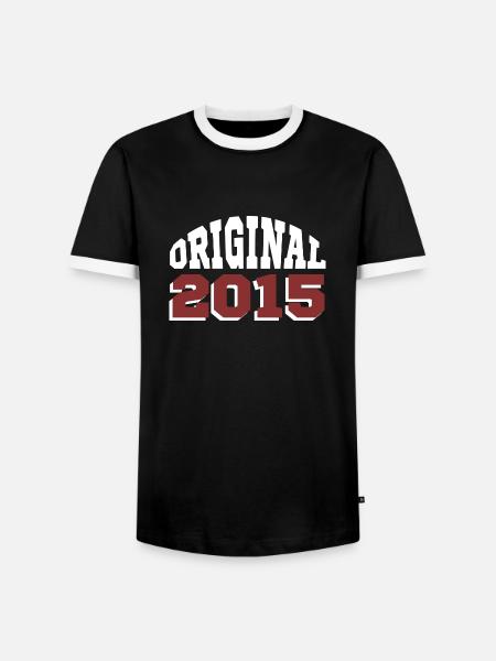 Original 2015 - Männer Kontrast-T-Shirt - Schwarz/Weiß