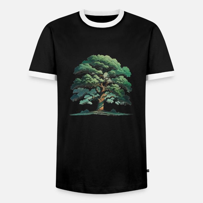 Baum-Umarmer - Männer Kontrast-T-Shirt - Schwarz/Weiß