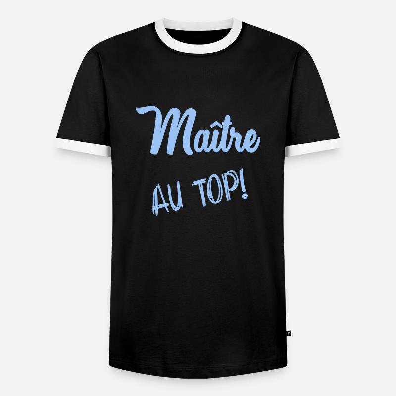MASTER. MASTER - Men's Ringer Shirt - black/white