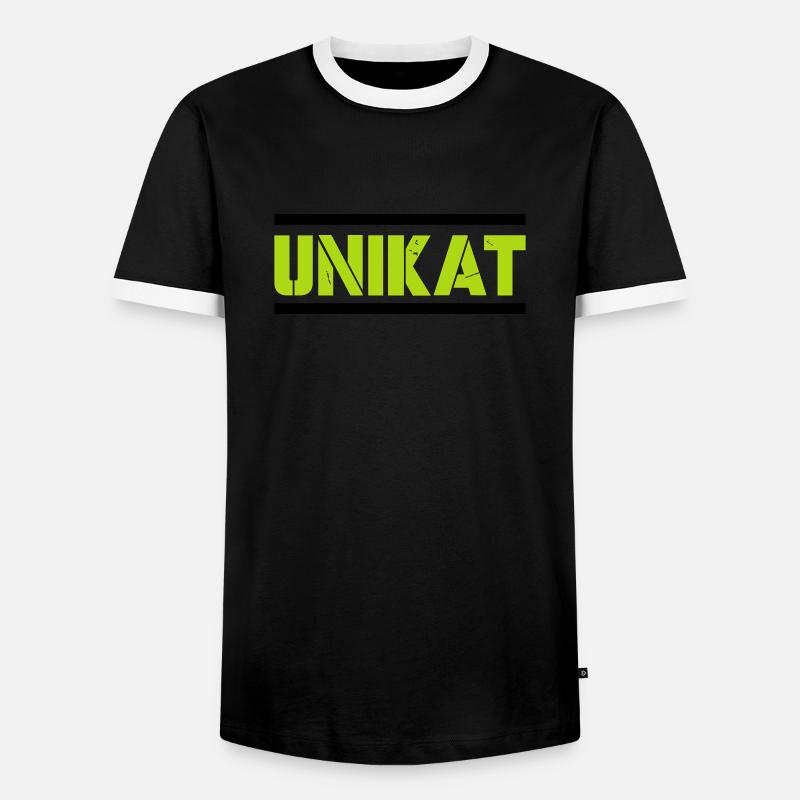 Unique - Men's Ringer Shirt - black/white