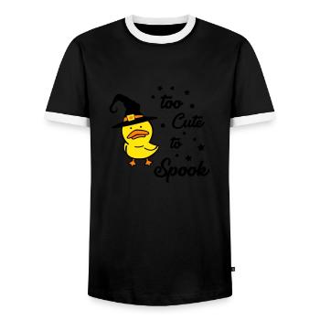 Trop mignon pour effrayer 02 - T-shirt contrasté Homme - noir/blanc - Devant - AI Model Female 172 light (172cm) & AI Model Male 178 light (178cm)