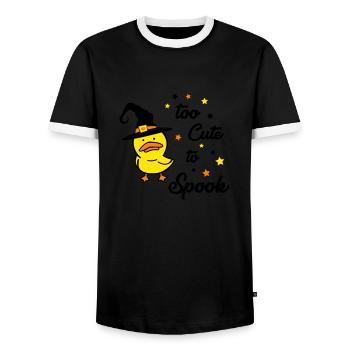 Trop mignon pour effrayer 01 - T-shirt contrasté Homme - noir/blanc - Devant - AI Model Female 172 light (172cm) & AI Model Male 178 light (178cm)
