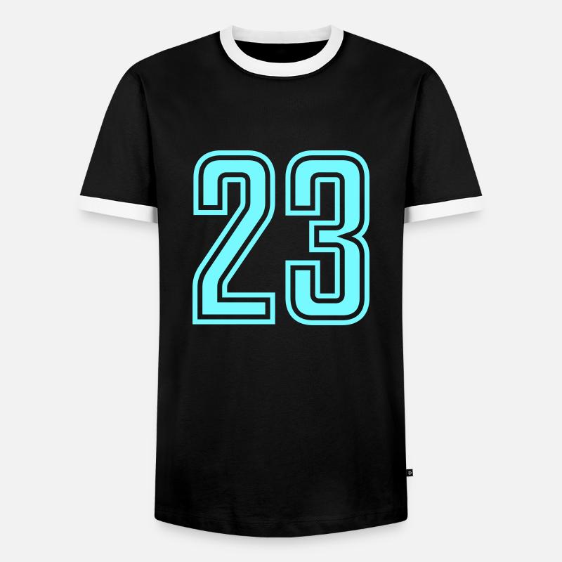 23 - Men's Ringer Shirt - black/white