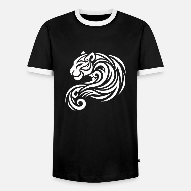 panther - Männer Kontrast-T-Shirt - Schwarz/Weiß