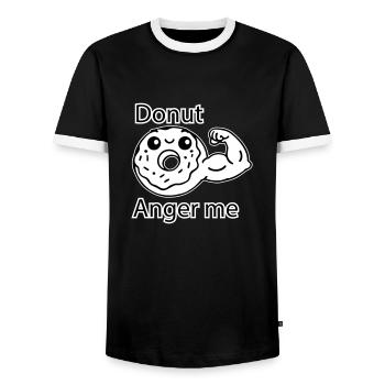 Süßer Donut - Donut Anger Me Design - Männer Kontrast-T-Shirt - Schwarz/Weiß - Vorne - AI Model Female 172 light (172cm) & AI Model Male 178 light (178cm)