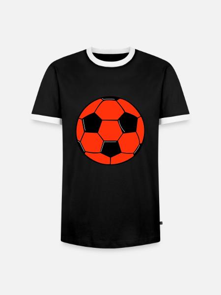Fußball - Männer Kontrast-T-Shirt - Schwarz/Weiß