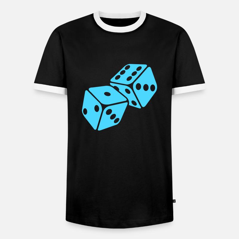 cube - Men's Ringer Shirt - black/white