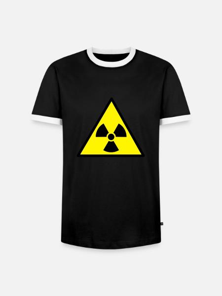 Radioaktiv - Männer Kontrast-T-Shirt - Schwarz/Weiß