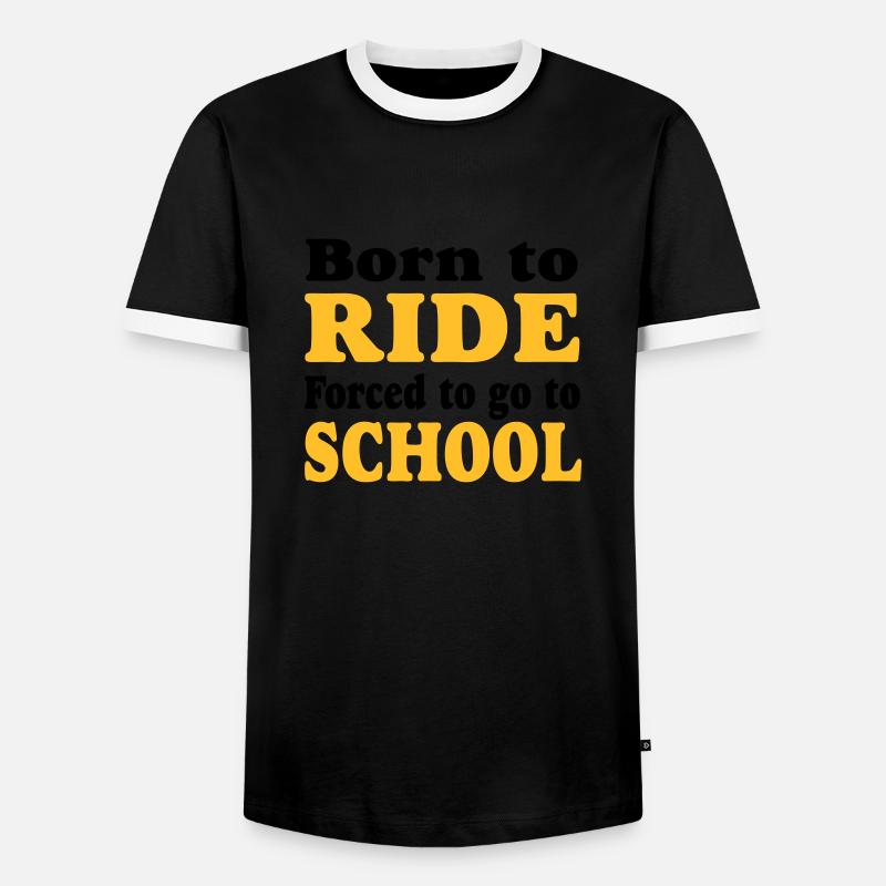ride - Men's Ringer Shirt - black/white