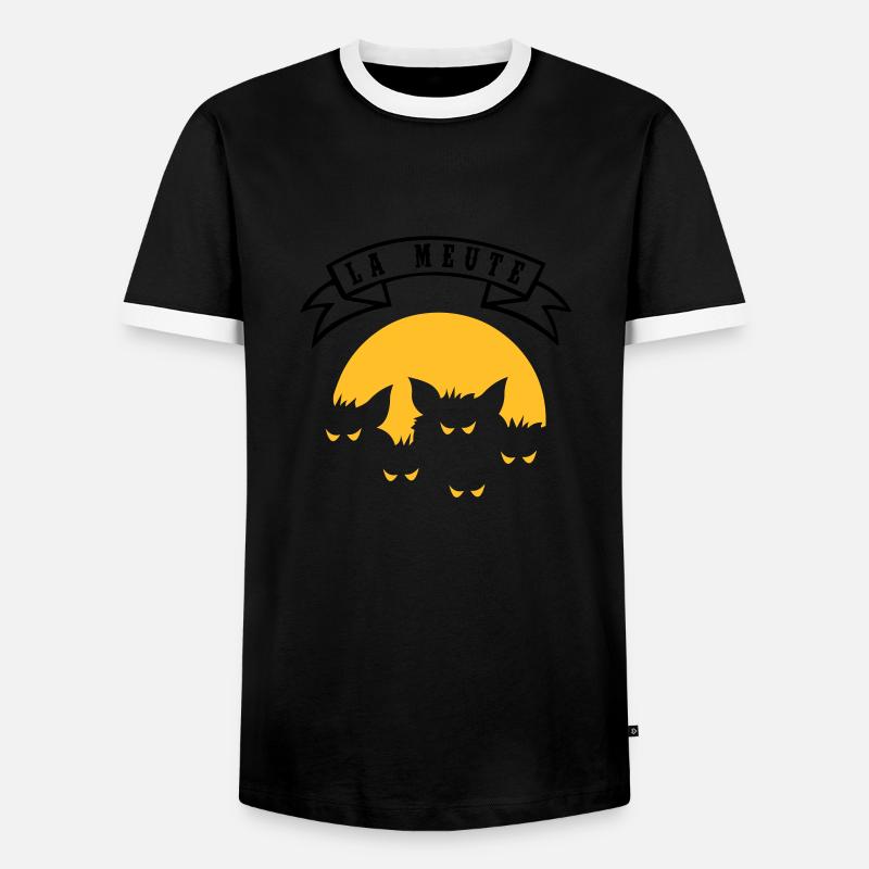 die Packung - Männer Kontrast-T-Shirt - Schwarz/Weiß