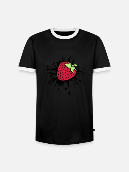 klex colore gocce graffiti fragola perdita fruttata - Maglietta Contrast da uomo - nero/bianco