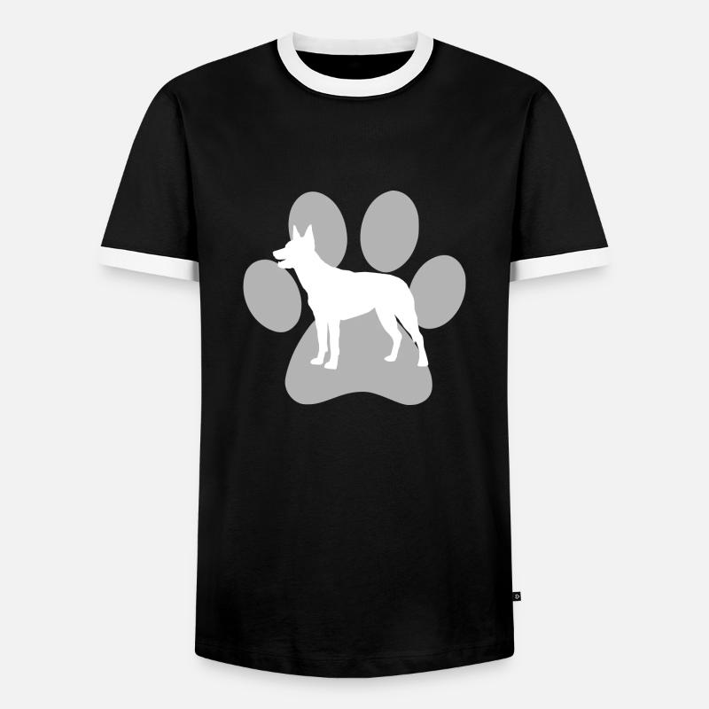 Australian Kelpie - Men's Ringer Shirt - black/white