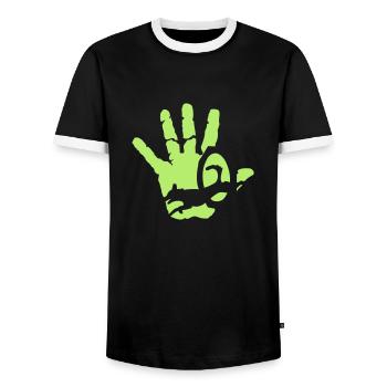 main agility - T-shirt contrasté Homme - noir/blanc - Devant - AI Model Female 172 light (172cm) & AI Model Male 178 light (178cm)