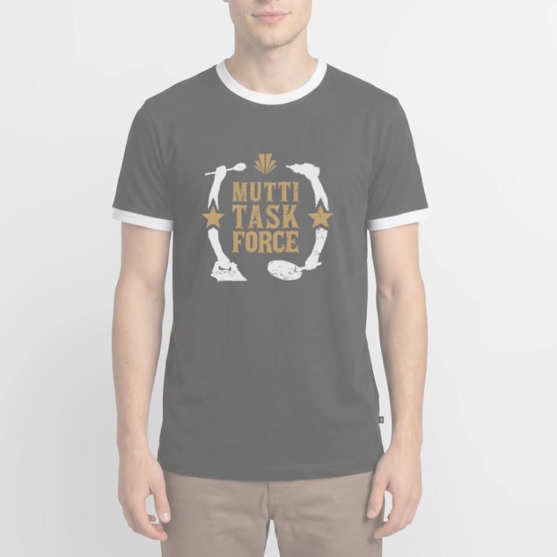 Mutter Multitasking Haushalt Mama Muttitasking Männer Kontrast-T-Shirt