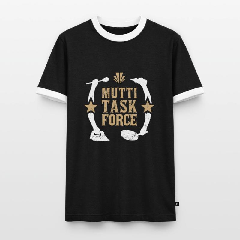 Mutter Multitasking Haushalt Mama Muttitasking Männer Kontrast-T-Shirt