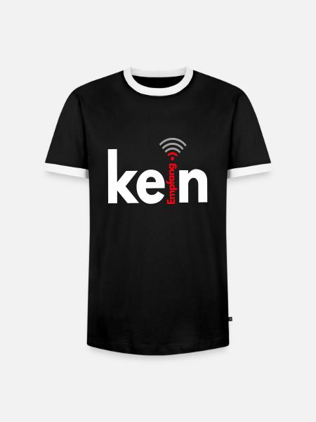 kein Empfang - Männer Kontrast-T-Shirt - Schwarz/Weiß