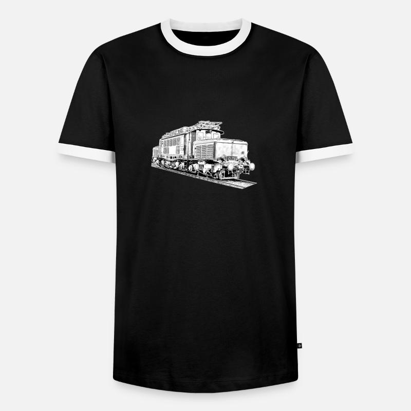 Elok BR 254 059 - Männer Kontrast-T-Shirt - Schwarz/Weiß