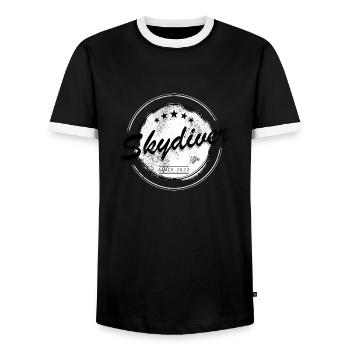 Skydiver since 2022 Geschenk Tandemsprung - Männer Kontrast-T-Shirt - Schwarz/Weiß - Vorne - AI Model Female 172 light (172cm) & AI Model Male 178 light (178cm)