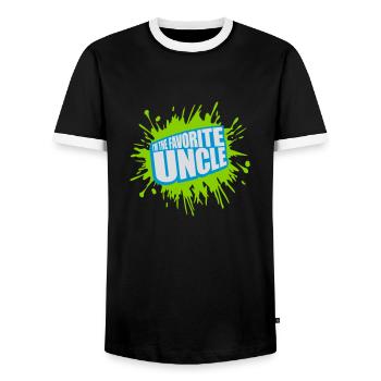 im the favorite uncle - Männer Kontrast-T-Shirt - Schwarz/Weiß - Vorne - AI Model Female 172 light (172cm) & AI Model Male 178 light (178cm)