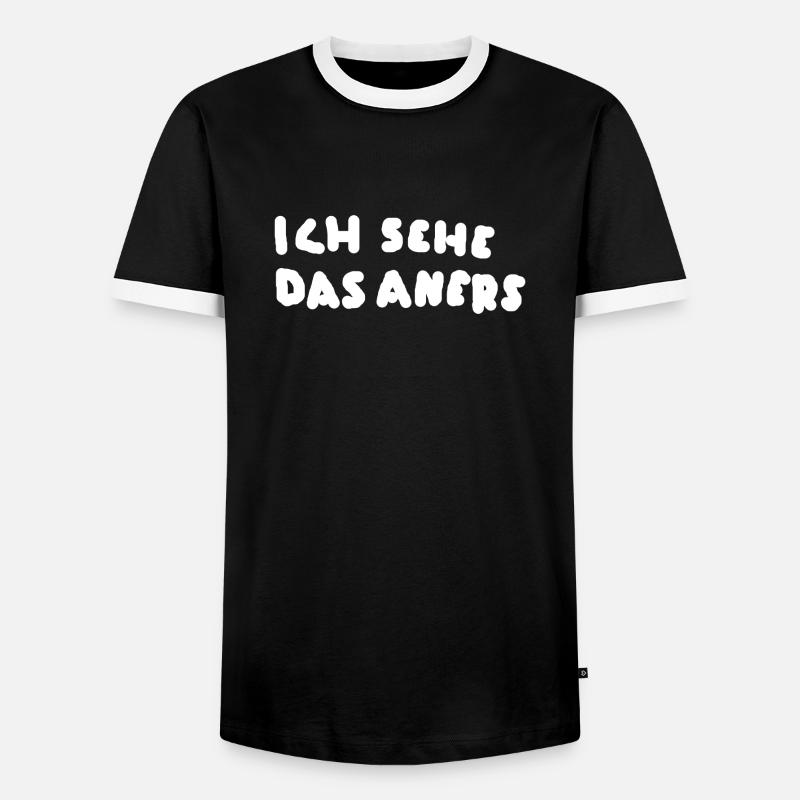 Ich sehe das anders - Männer Kontrast-T-Shirt - Schwarz/Weiß