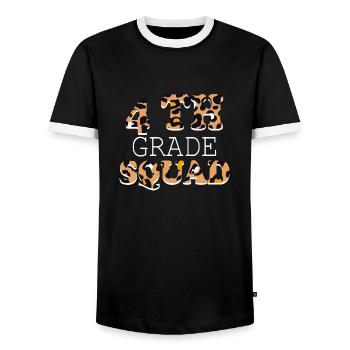 Cadeaux d’enseignants de 4e année pour les enseignants - T-shirt contrasté Homme - noir/blanc - Devant - AI Model Female 172 light (172cm) & AI Model Male 178 light (178cm)