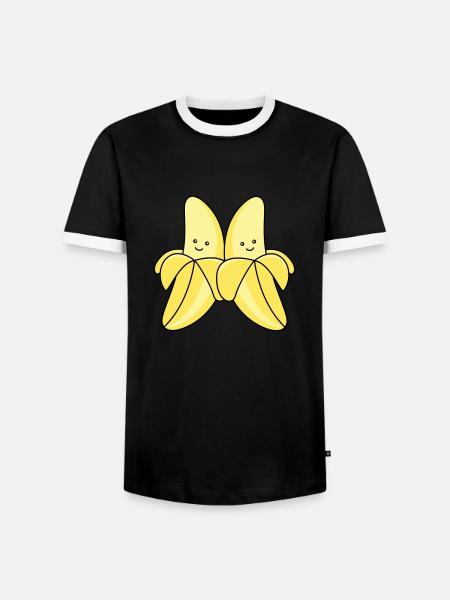 Bananas Comic - Men's Ringer Shirt - black/white