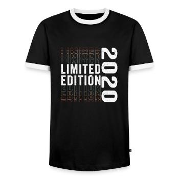 Limitierte Auflage 2020 - Tolle Retro zum 3. Geburtstag - Männer Kontrast-T-Shirt - Schwarz/Weiß - Vorne - AI Model Female 172 light (172cm) & AI Model Male 178 light (178cm)