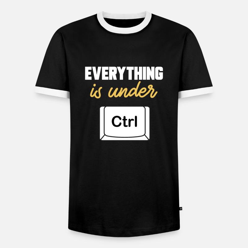 Cybersecurity Hackers IT Security - Men's Ringer Shirt - black/white
