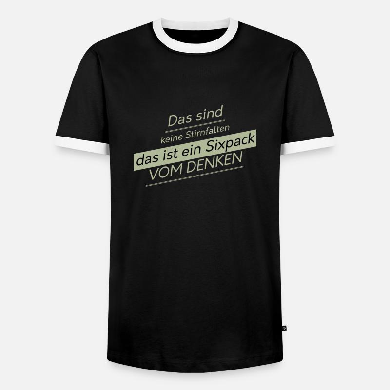 funny gift idea - Men's Ringer Shirt - black/white