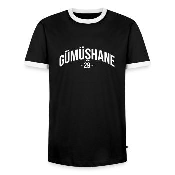 Gümüshane 29 Türkei Turkiye Geschenk Urlaub TR - Männer Kontrast-T-Shirt - Schwarz/Weiß - Vorne - AI Model Female 172 light (172cm) & AI Model Male 178 light (178cm)