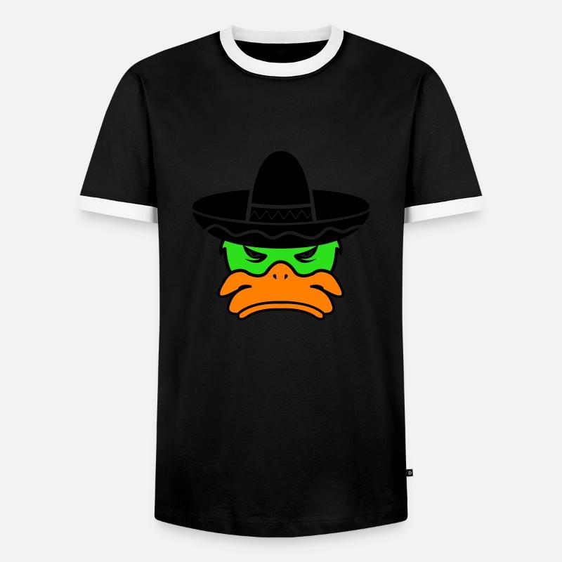 Mexico Duck 02 - Men's Ringer Shirt - black/white