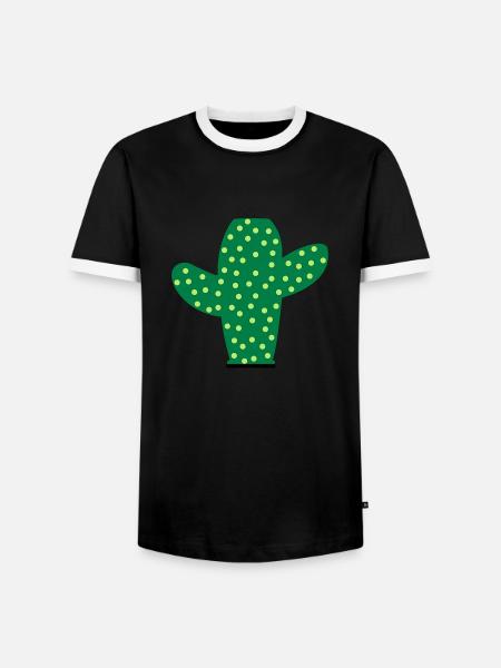 Prickly Cactus - Men's Ringer Shirt - black/white