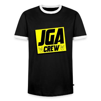 Jga Crew Junggesellenabschied - Männer Kontrast-T-Shirt - Schwarz/Weiß - Vorne - AI Model Female 172 light (172cm) & AI Model Male 178 light (178cm)