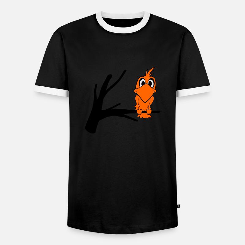 vogel2 - Männer Kontrast-T-Shirt - Schwarz/Weiß
