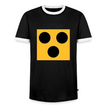 blind - Männer Kontrast-T-Shirt - Schwarz/Weiß - Vorne - AI Model Female 172 light (172cm) & AI Model Male 178 light (178cm)