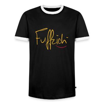 fünfzig - Männer Kontrast-T-Shirt - Schwarz/Weiß - Vorne - AI Model Female 172 light (172cm) & AI Model Male 178 light (178cm)
