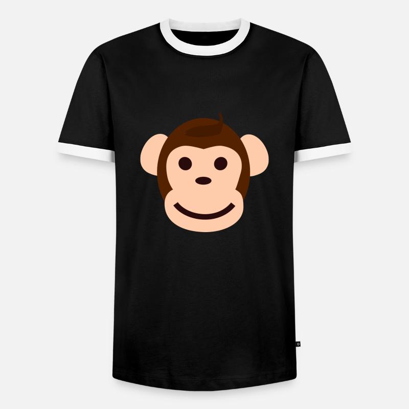 Monkey collection - Men's Ringer Shirt - black/white