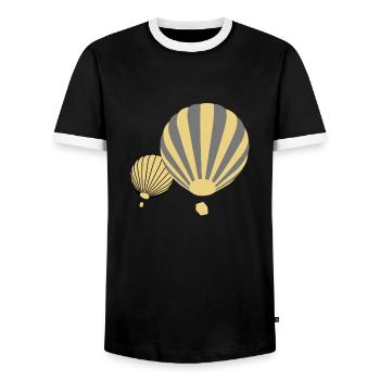 Ballons - Männer Kontrast-T-Shirt - Schwarz/Weiß - Vorne - AI Model Female 172 light (172cm) & AI Model Male 178 light (178cm)