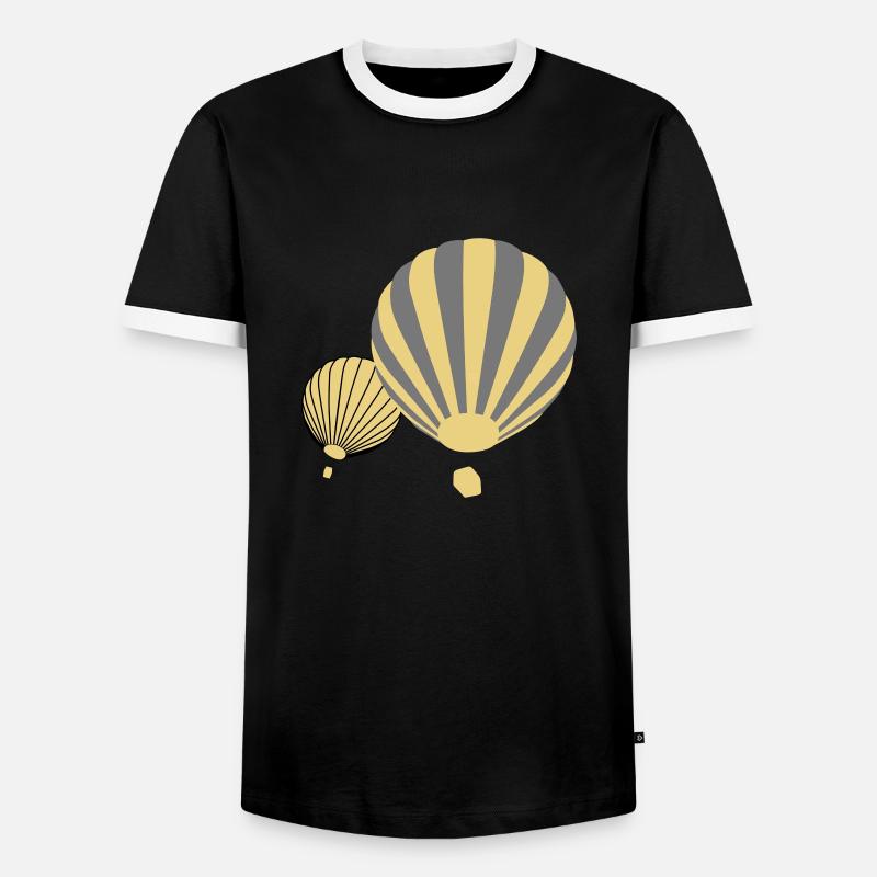 Ballons - Männer Kontrast-T-Shirt - Schwarz/Weiß