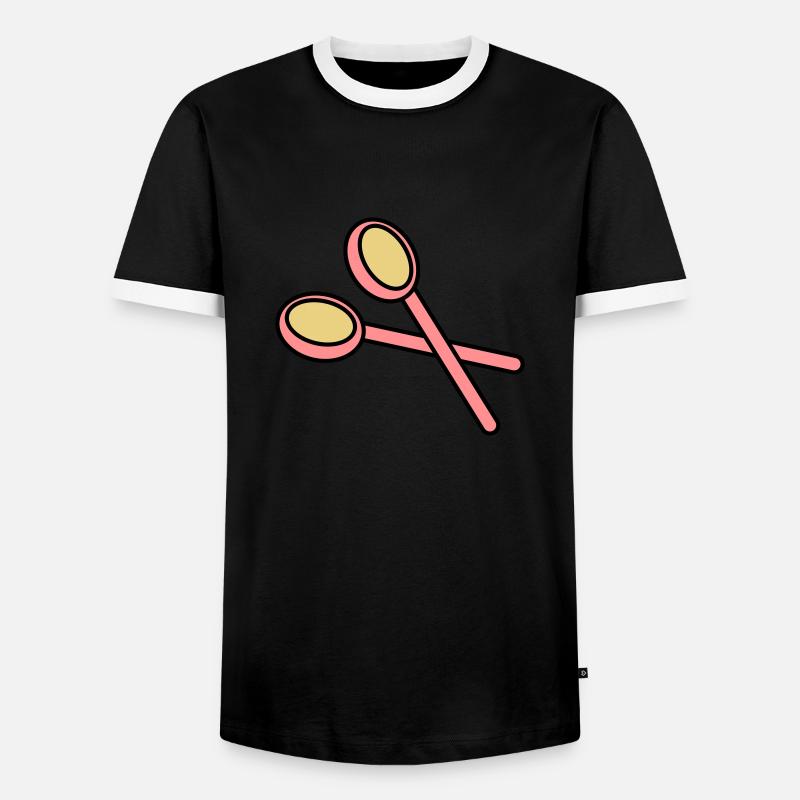 holzloeffel2 - Männer Kontrast-T-Shirt - Schwarz/Weiß