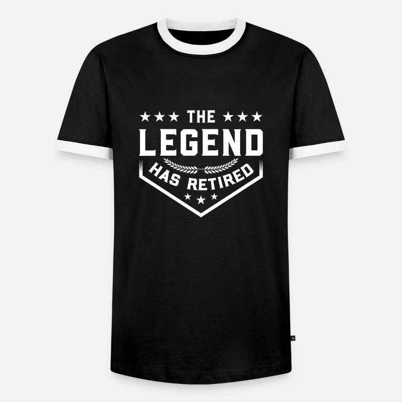 The Legend Has Retired - Männer Kontrast-T-Shirt - Schwarz/Weiß
