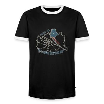 Floridsdorf - Männer Kontrast-T-Shirt - Schwarz/Weiß - Vorne - AI Model Female 172 light (172cm) & AI Model Male 178 light (178cm)